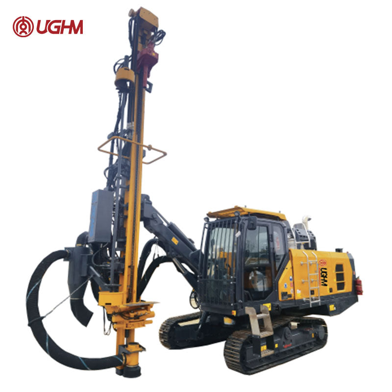 UDQ130 Crawler DTH Drilling Rig with Imported Air Compressor 90-130mm Hole Diameter Blast Hole Drill for Mining